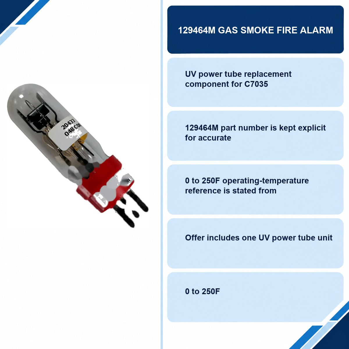 129464M Gas Smoke Fire Alarm specifications and delivery information