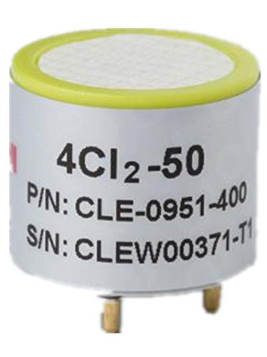 4-CL2-50 Chlorine Cl2 SS Gas Sensor, 0–50 ppm, Electrochemical 4-Series Replacement Sensor, CLE-0951-400