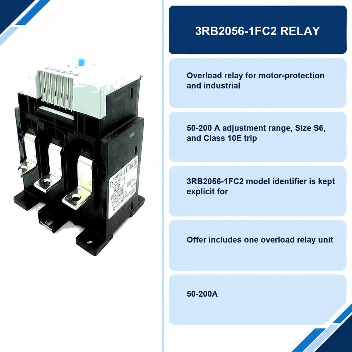 3RB2056-1FC2 Relay specifications and delivery information