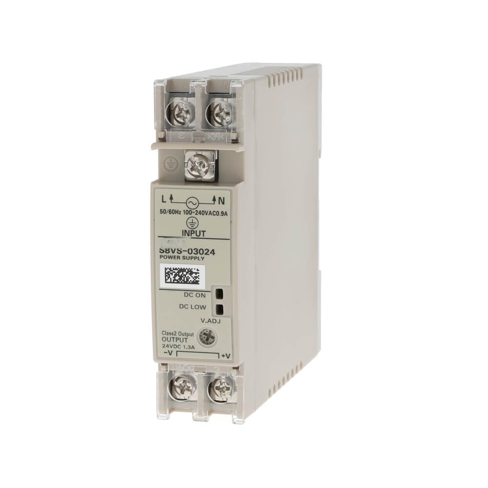 S8VS-03024 DIN-Rail Switching Power Supply 24 V DC 1.3 A (31.2 W) - Single Unit