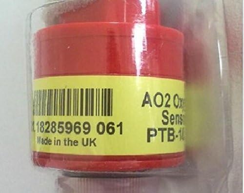 AO2 PTB-18.10 Electrochemical Oxygen O2 Sensor, 0-100% O2 Range, 9-13 mV Air Output, 3-Pin Connector, 1 Piece