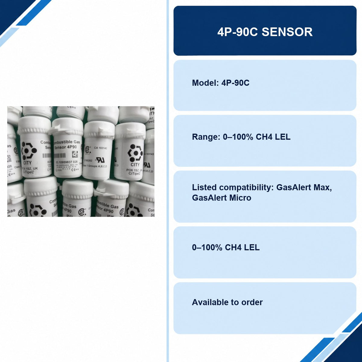 4P-90C Sensor specifications and delivery information