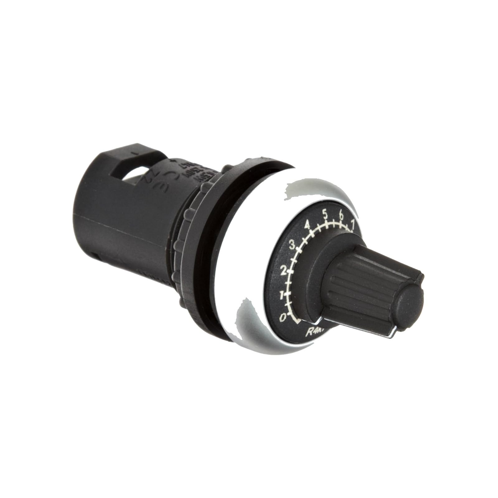 M22-R4K7 Potentiometer, 22mm Diameter, 4.7ohms Resistance, Silver Bezel