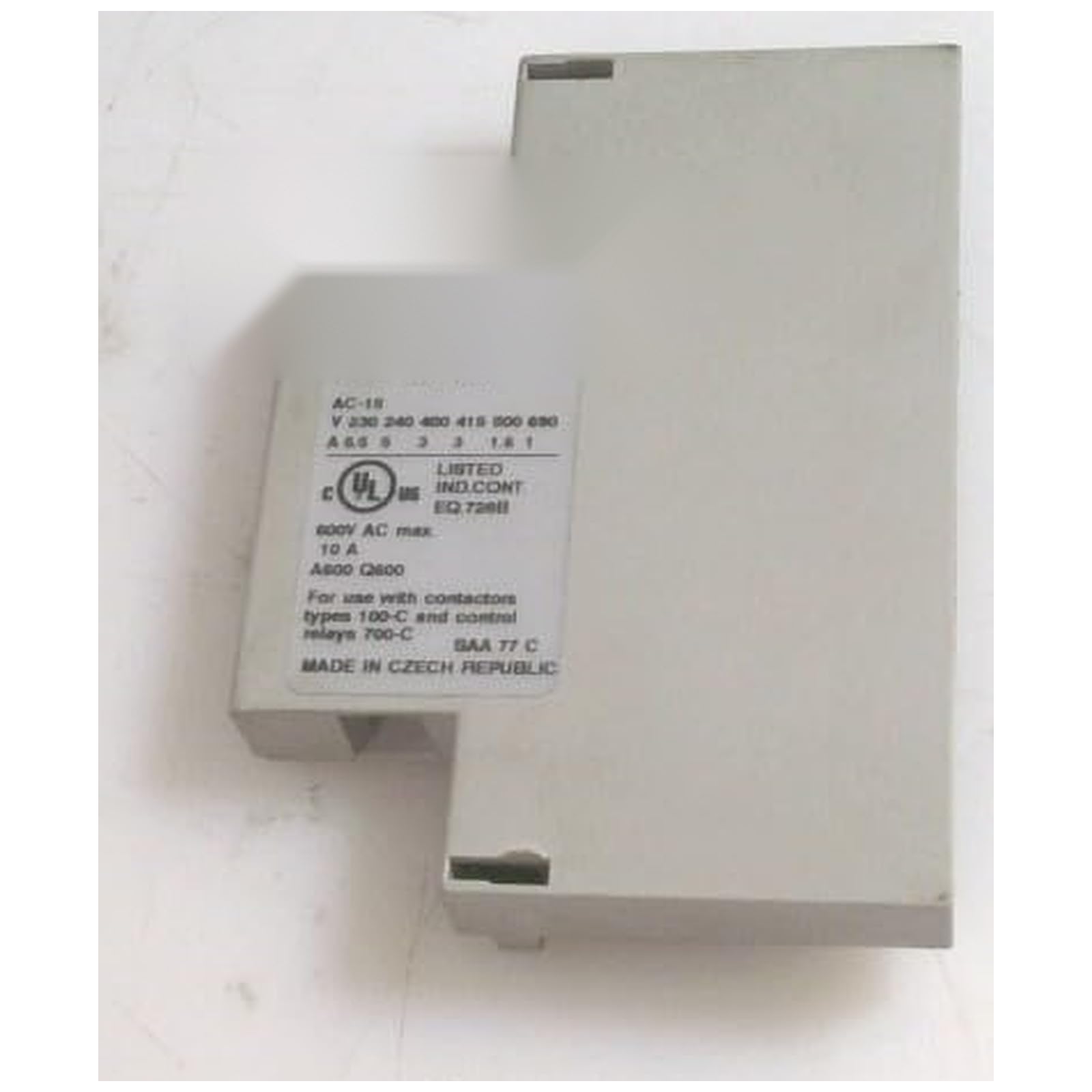 100-SB10 Series B Auxiliary Contact Block 1NO 690VAC, Pack of 2
