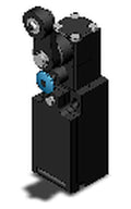 D4N Series D4N-2A20R Pull-Reset Limit Switch, Roller Lever, 1NC+1NO, G1/2 Conduit - 1 Count