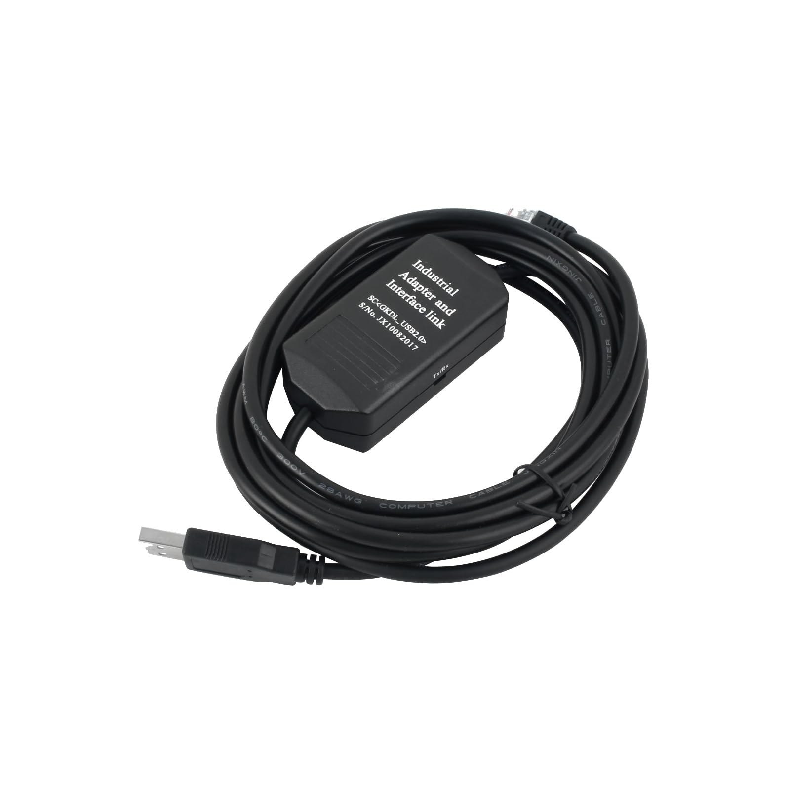 USB-KV Touch Screen PLC Programming Cable, Black, 9.5 ft, 1 Piece