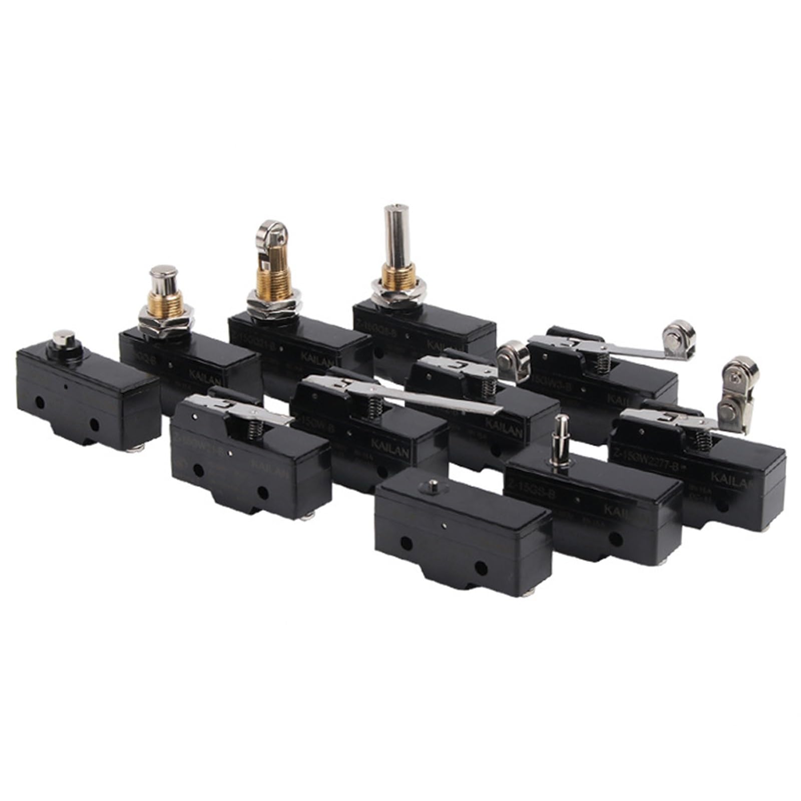 Z-15GW22-B Short Hinge Roller Lever Micro Switch, Screw Terminals - Pack of 2