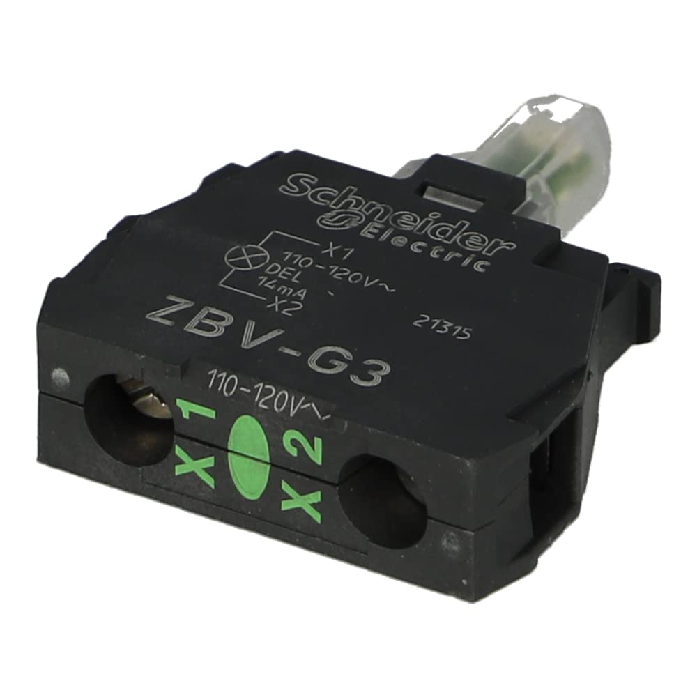 ZBV-G3 ZBVG3 Green Light Block for 22 mm Head, 110-120 VAC, Pack of 2