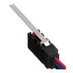 D2VW-5L1A-1M Sealed Miniature Basic Switch, Short Hinge Lever, SPDT, 5A 250VAC, Molded Lead Wires, 1 Unit