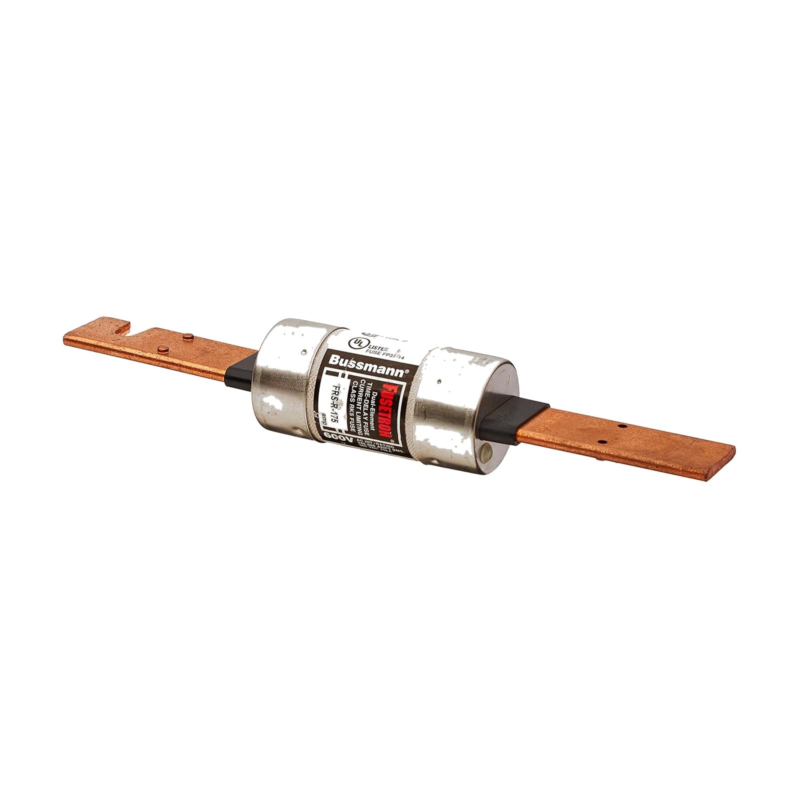 FRS-R-175 Class RK5 FRS-R Time-delay Dual-Element Current Limiting Fuse, 175 A, Interrupt Rating 200 kA at 600 Vac, 20 kA at 