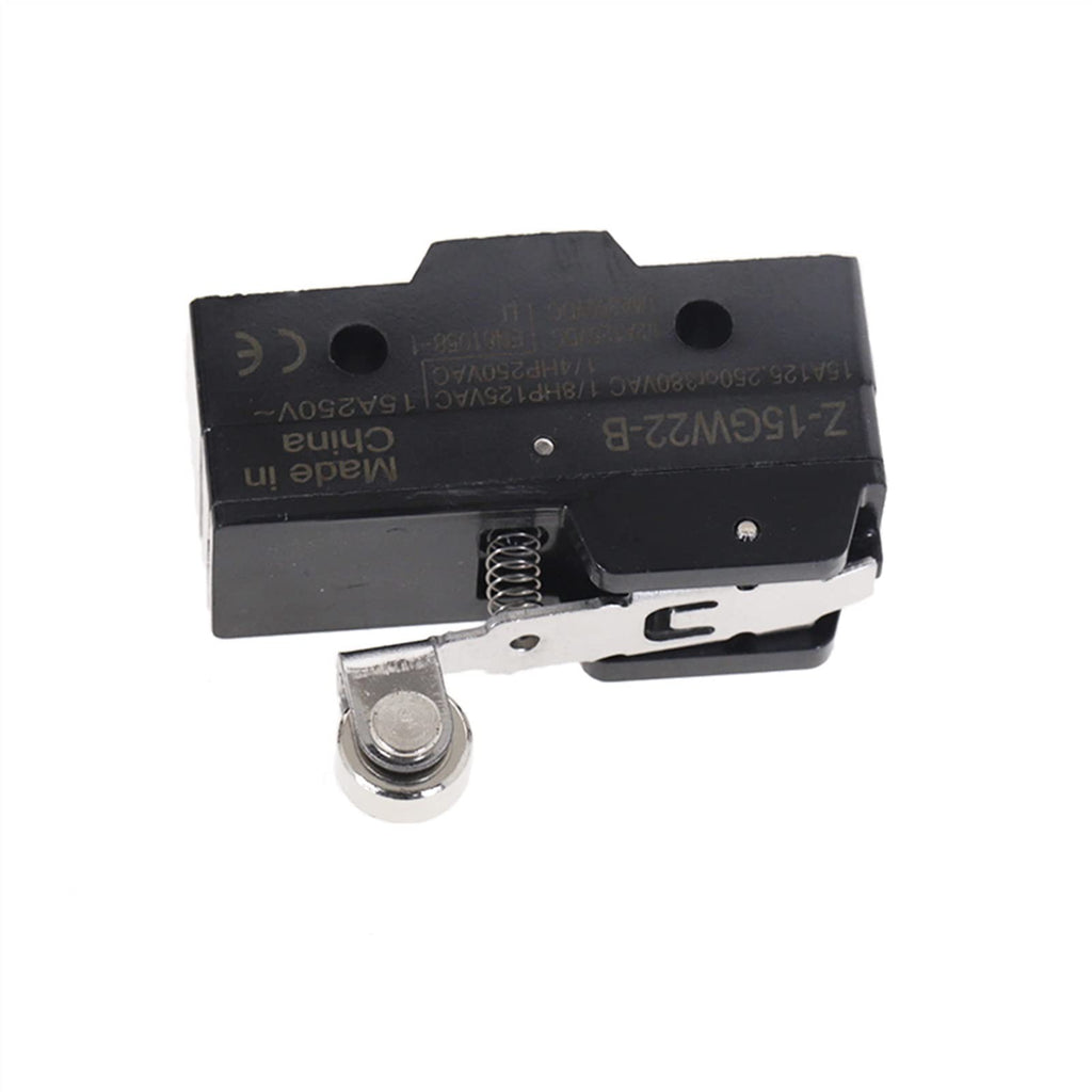 Z-15GW22-B Short Hinge Roller Lever Micro Switch, Screw Terminals - Pack of 2