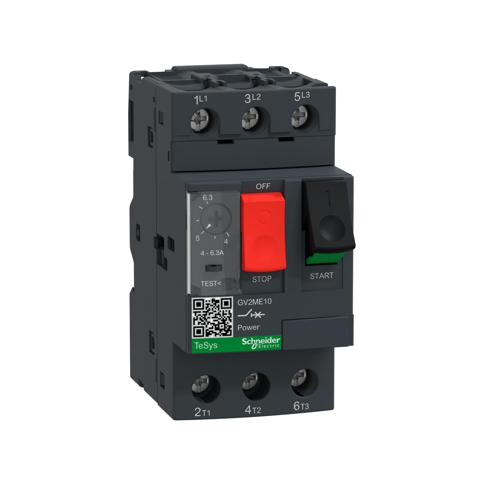 tesys gv2me Motor Circuit Breaker -4 to 6.3a -gv2me10