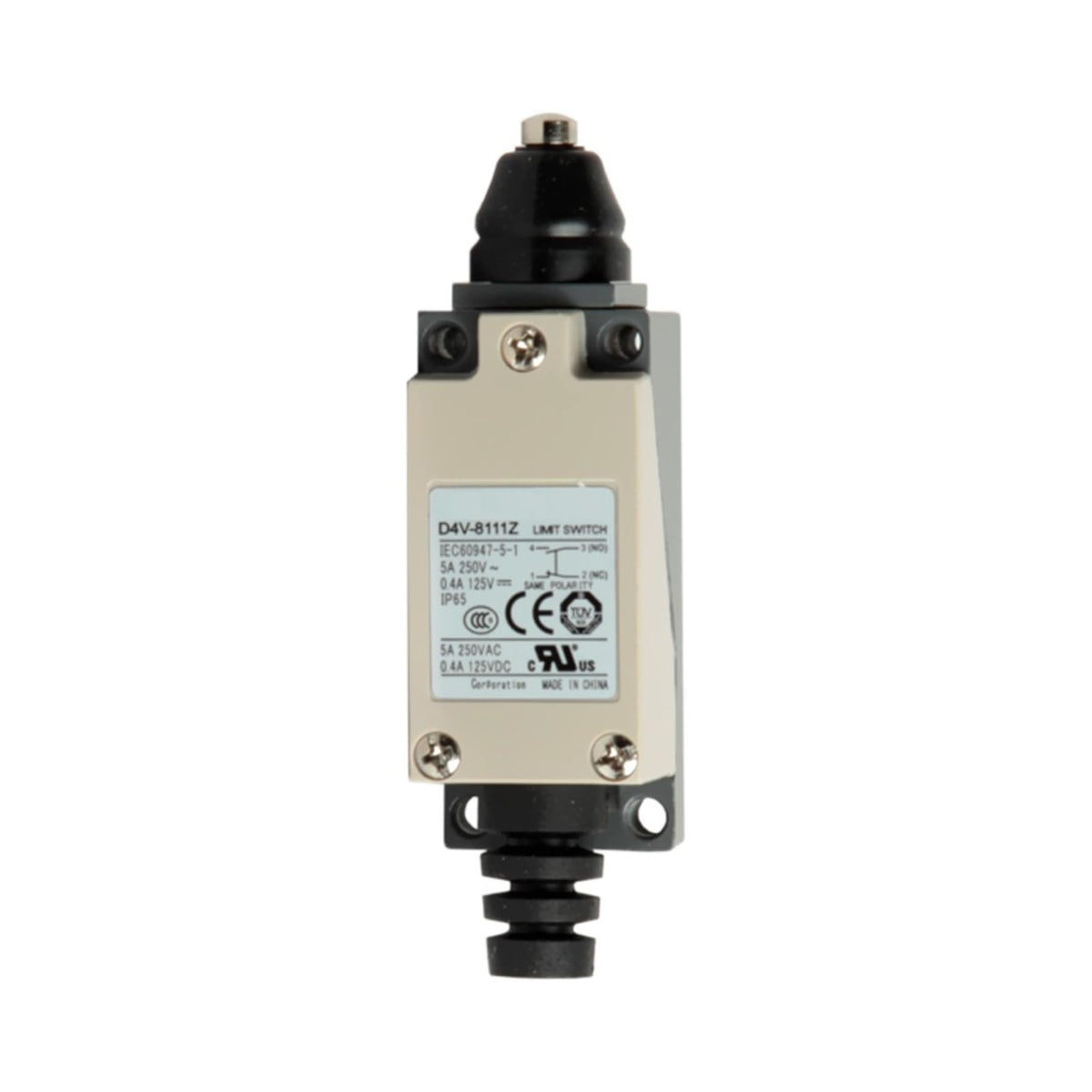 D4V Series Roller Lever Limit Switch, Model D4V-8111Z - 1 Piece
