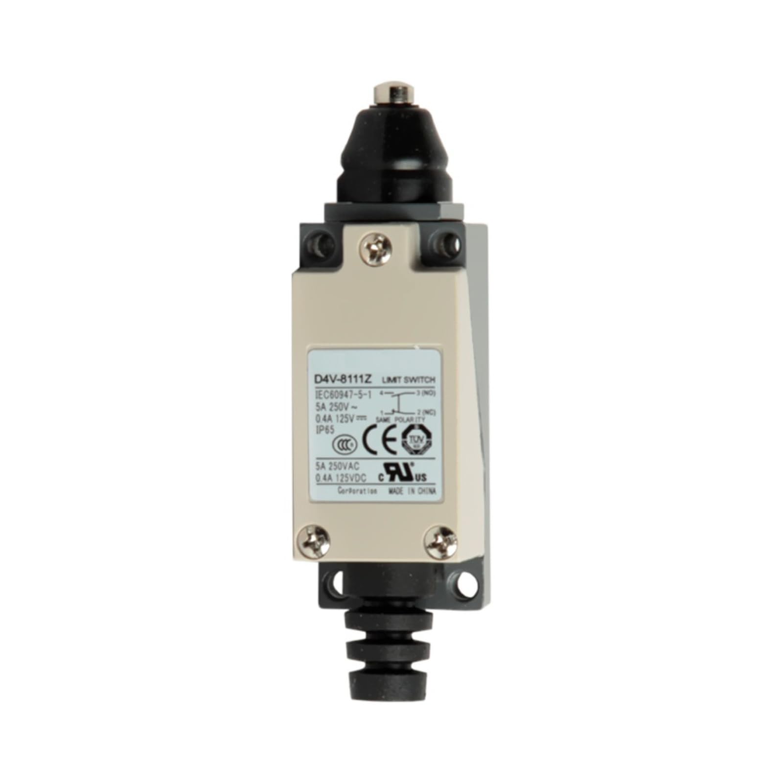 D4V Series Roller Lever Limit Switch, Model D4V-8111Z - 1 Piece