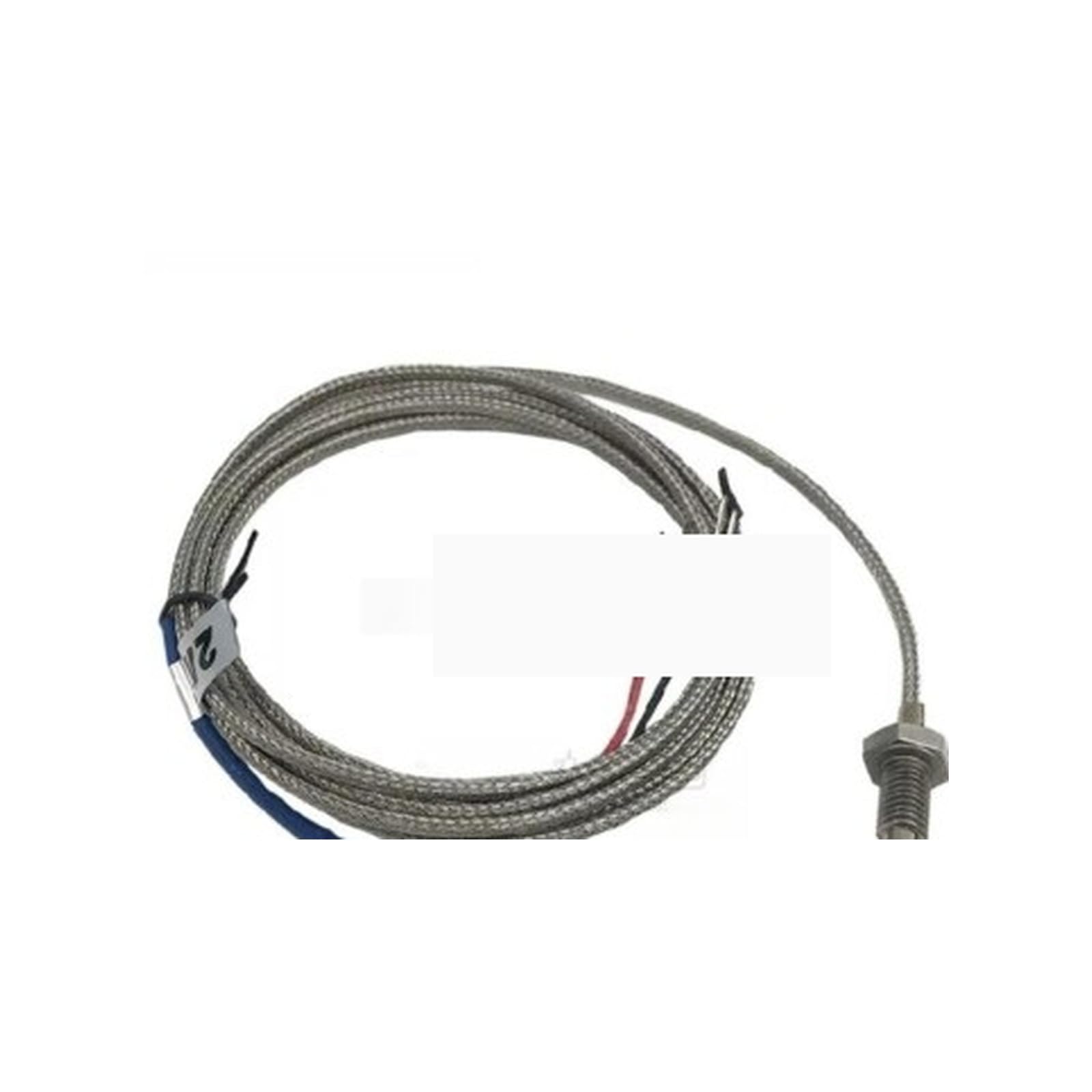 E52L-CA1D 2M K-Type Thermocouple Temperature Sensor Probe, 2 m Cable, Threaded Industrial Probe