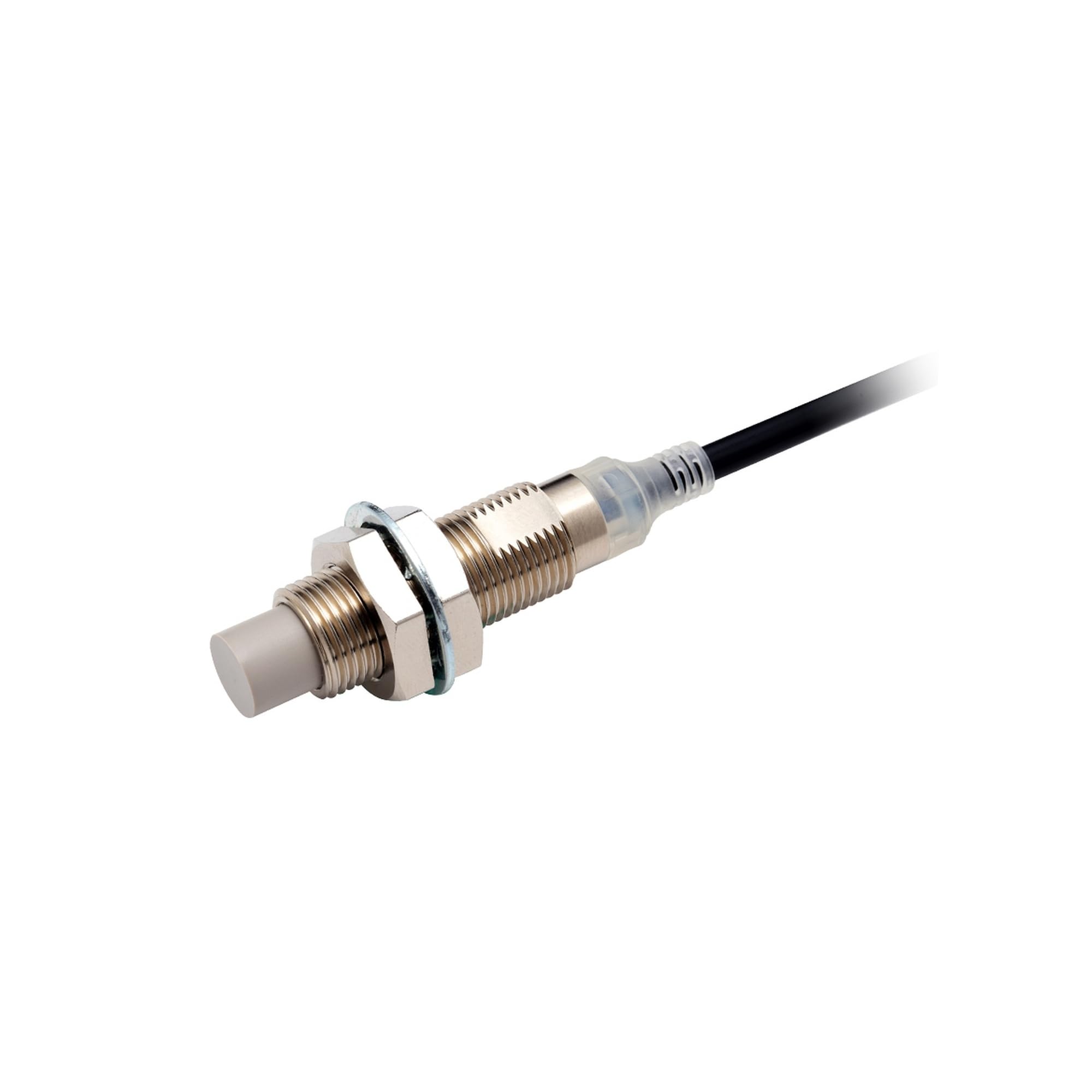 E2E-X5MC112 Inductive Proximity Sensor, M12 Thread, ~5 mm Sensing, NPN 3-Wire, 2 m Cable