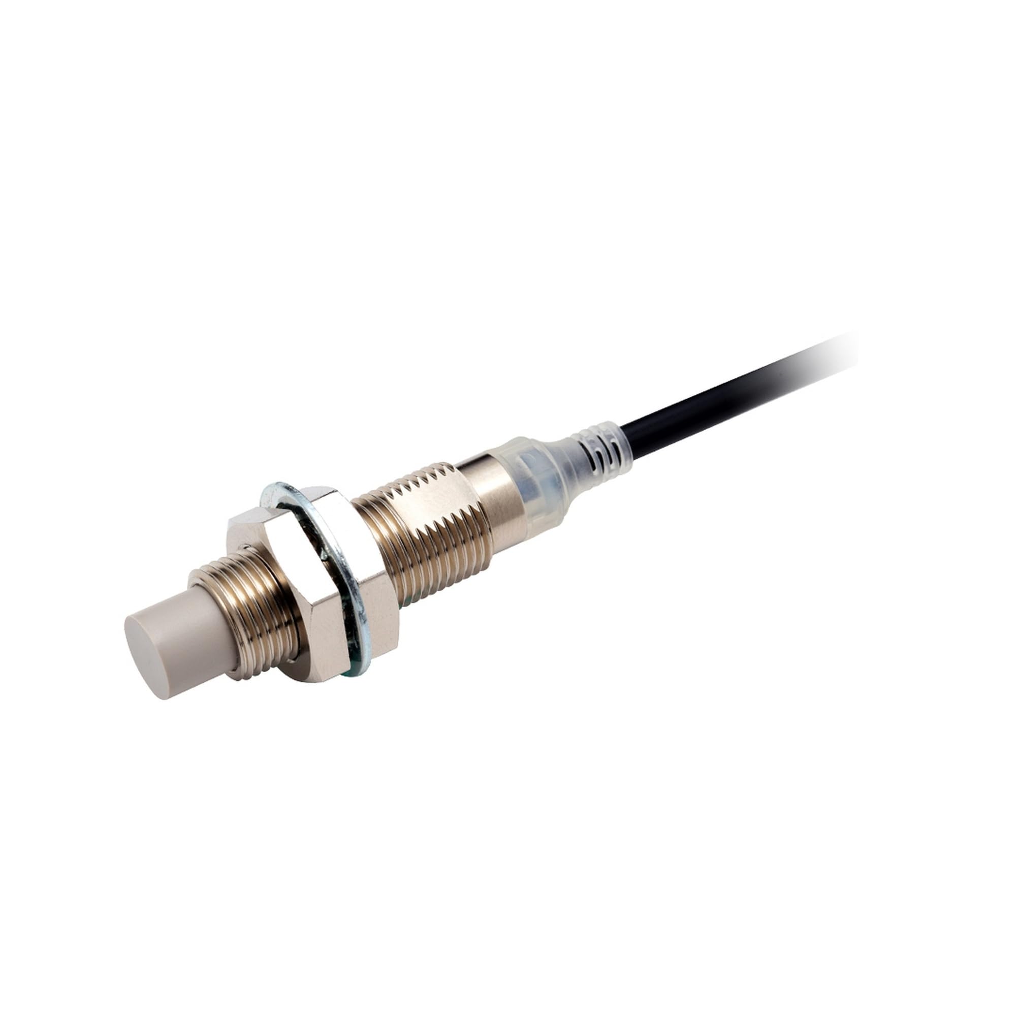 E2E-X5MC112 Inductive Proximity Sensor, M12 Thread, ~5 mm Sensing, NPN 3-Wire, 2 m Cable