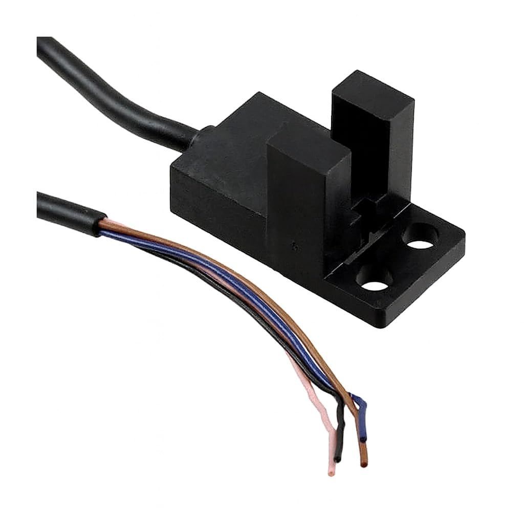 EE-SX674-WR Slot-type Through-Beam Photomicrosensor, 5 mm Slot, Pre-wired 1 m Cable, NPN - 1 Piece