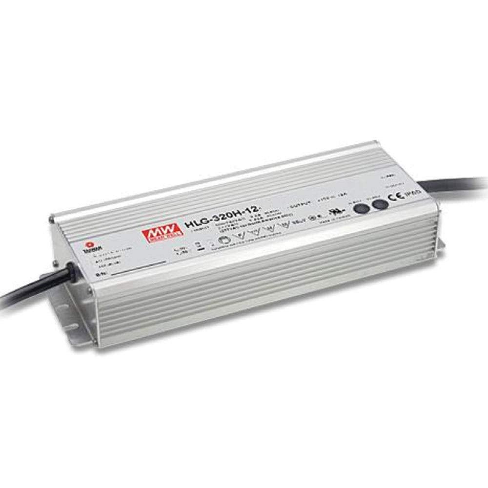 Mean Well Switching LED Driver Power Supply - Cable for Input and Output, 12V 22A 264W - HLG-320H-12, Grey