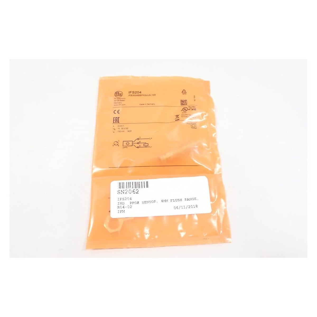 IFS204 IFB3004BBPKG/US-104 Proximity Sensor 10-30V-DC