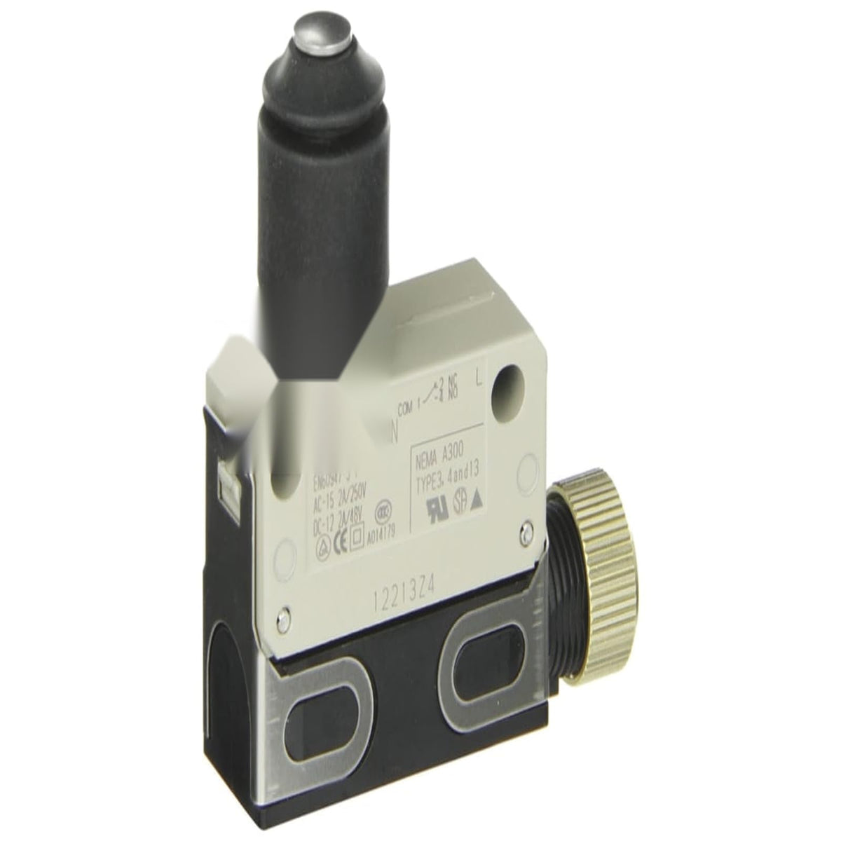 D4E-1F20N Roller-Lever Limit Switch (D4E Series) - SPDT, Sealed Compact