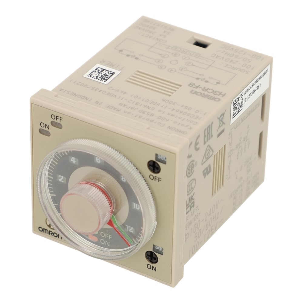 H3CR-F8 100-240AC H3CRF8AC100240D 667955 Timer, 8-PIN, 1/16DIN (48 X 48MM), Twin DIAL, Flicker Off DELAY, 0.05S-300H, DPDT, 5