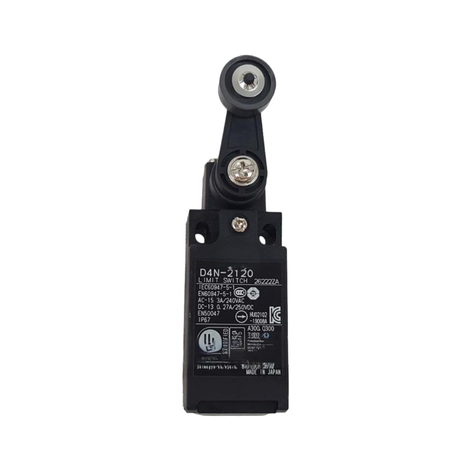 D4N-2120 Limit Switch, Roller Lever Style - D4N Series, 1 Piece