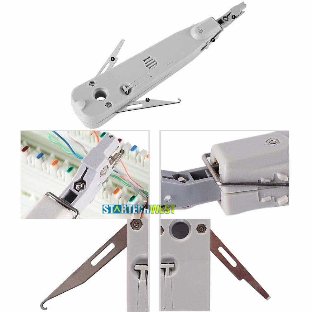Punch Down Tool, Multifunction Krone Type IDC/Network Wire Cat5 & Telephone Impact Terminal Insertion Tools