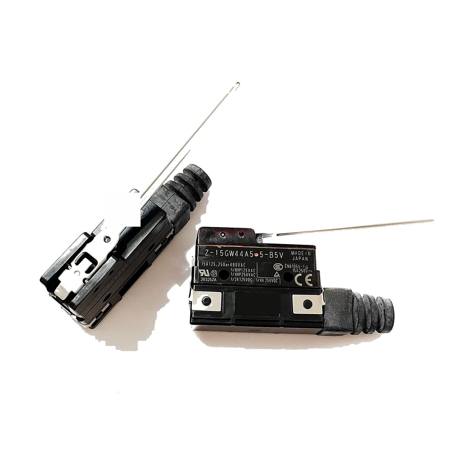 Z-15GW44A55-B5V Waterproof Micro Limit Switch, Wire Lever Actuator, Snap Action SPDT, 16A, 1 Unit