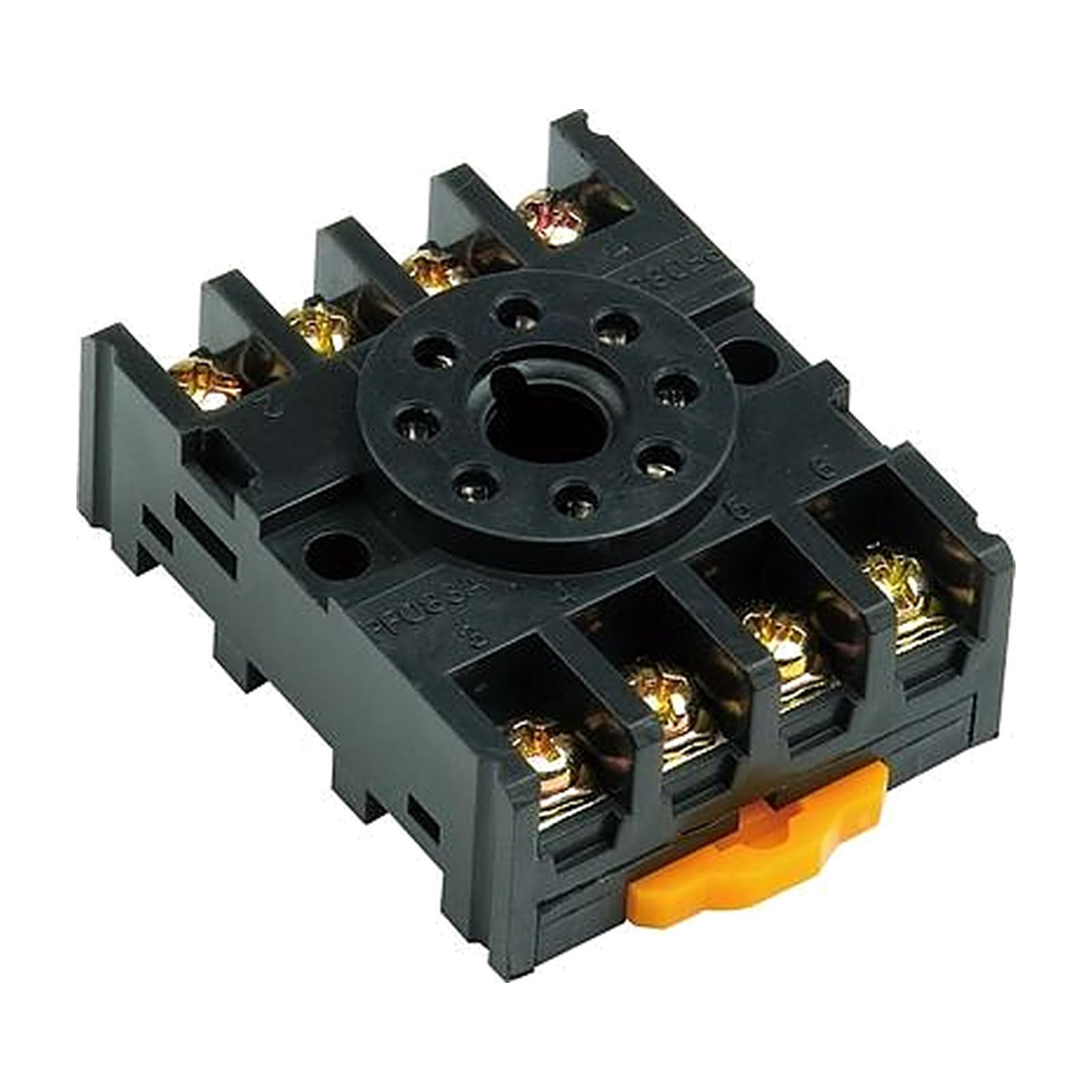 PF083A-E 8-Pin Relay Socket Base for MKS2P Relays, Plug-in Screw Terminal Mounting