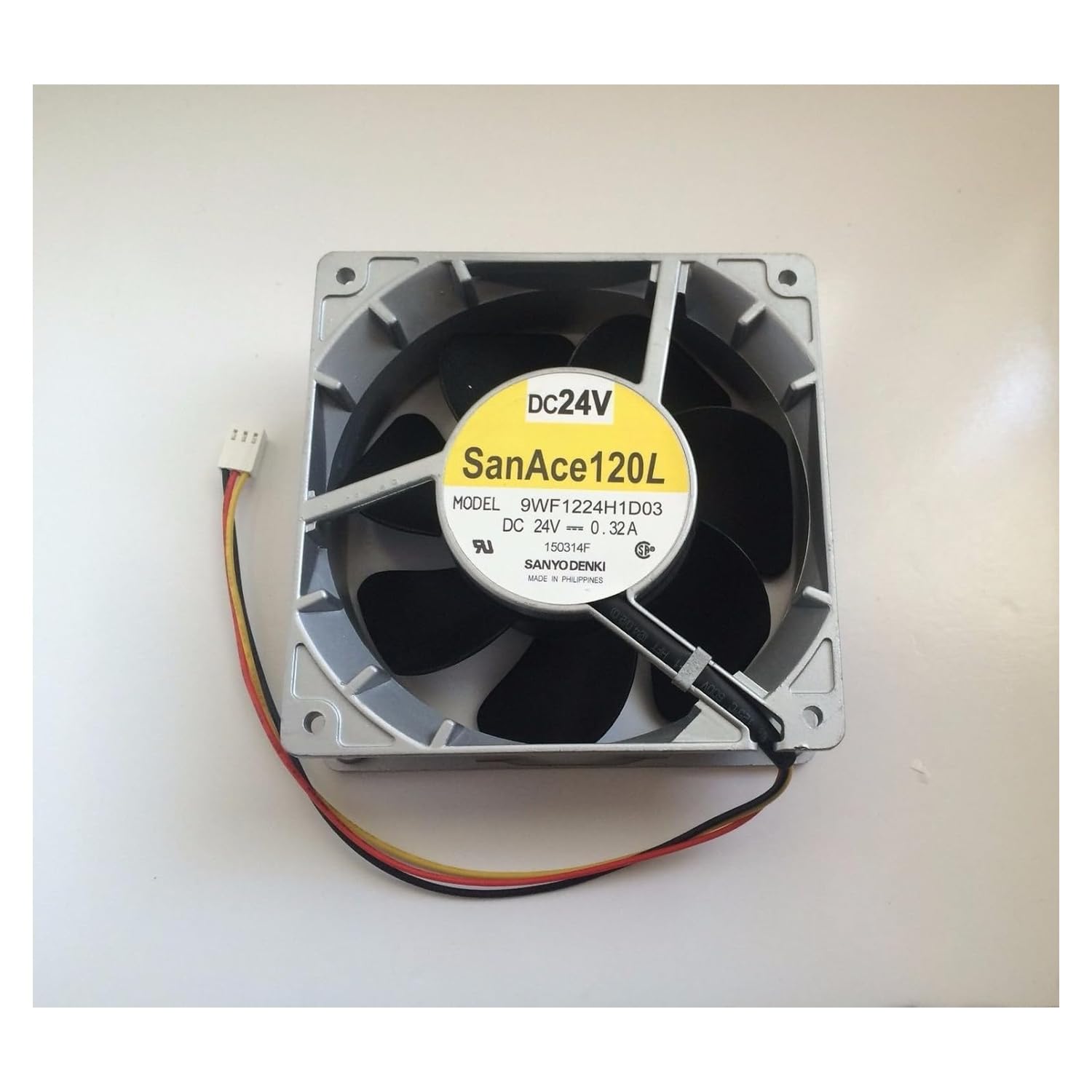 SANYO DENKI 9WF1224H1D03 3 Wires, 24V, Oil Proof, 0.32-AMP, AXIAL, Cooling Fan