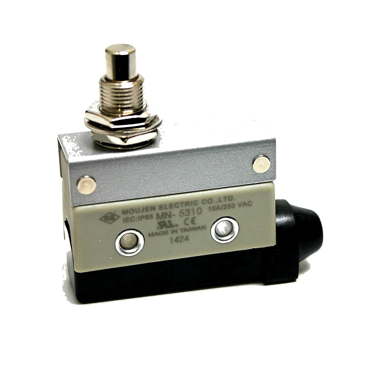 MN-5310 Panel-Mount Limit Switch, Threaded Plunger, 1 Count