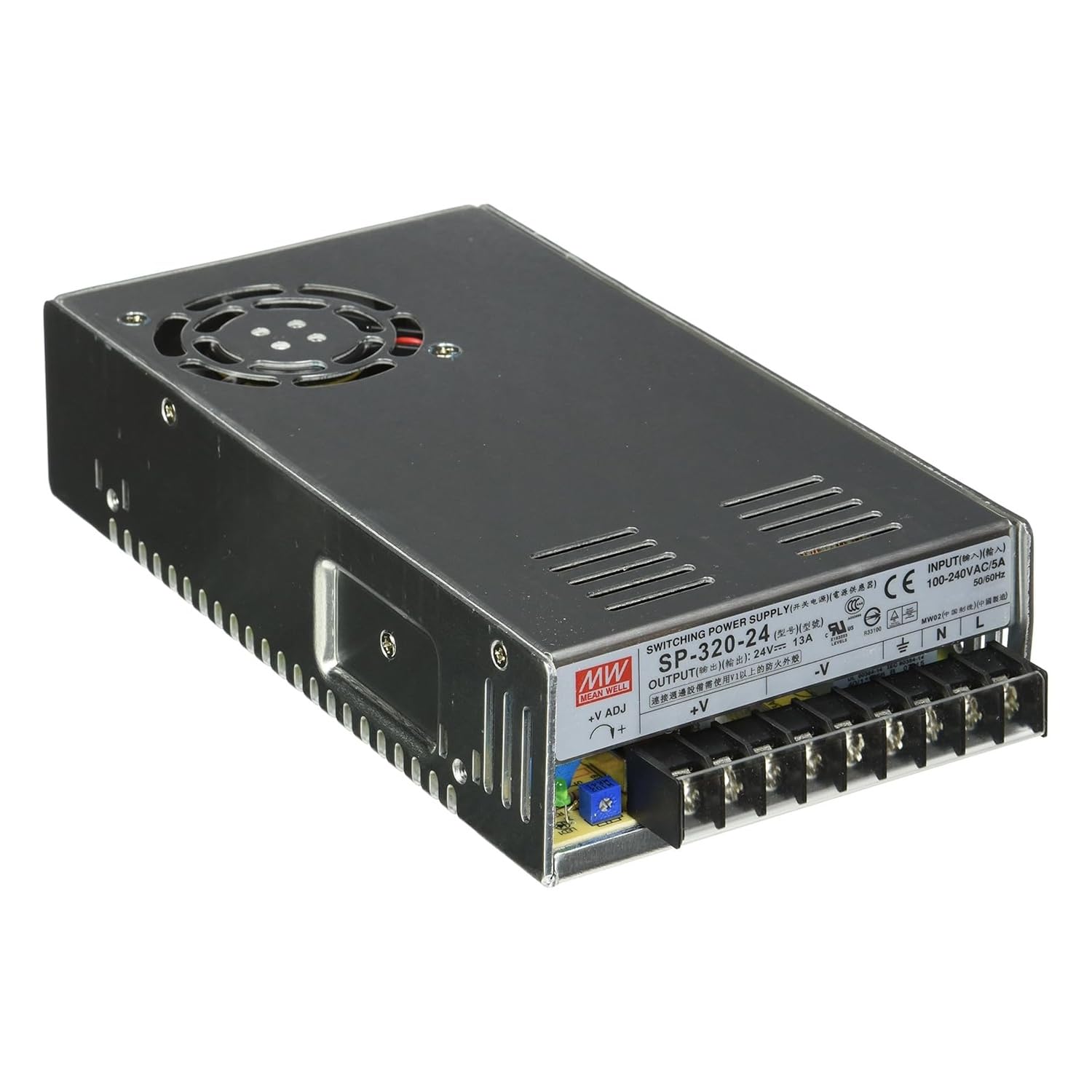 MEAN WELL SP-320-24 AC to DC Power Supply, Single Output, 24V, 13 Amp, 312W, 1.5" -244752