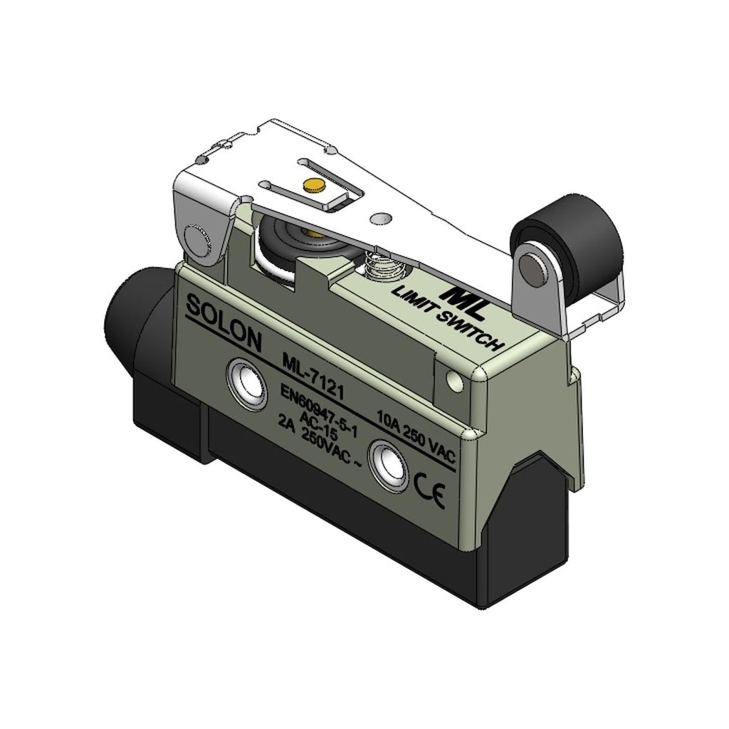 ML Series Micro Limit Switch ML-7121 - Hinge Roller Lever, 1NO+1NC, 250 V AC - Pack of 2