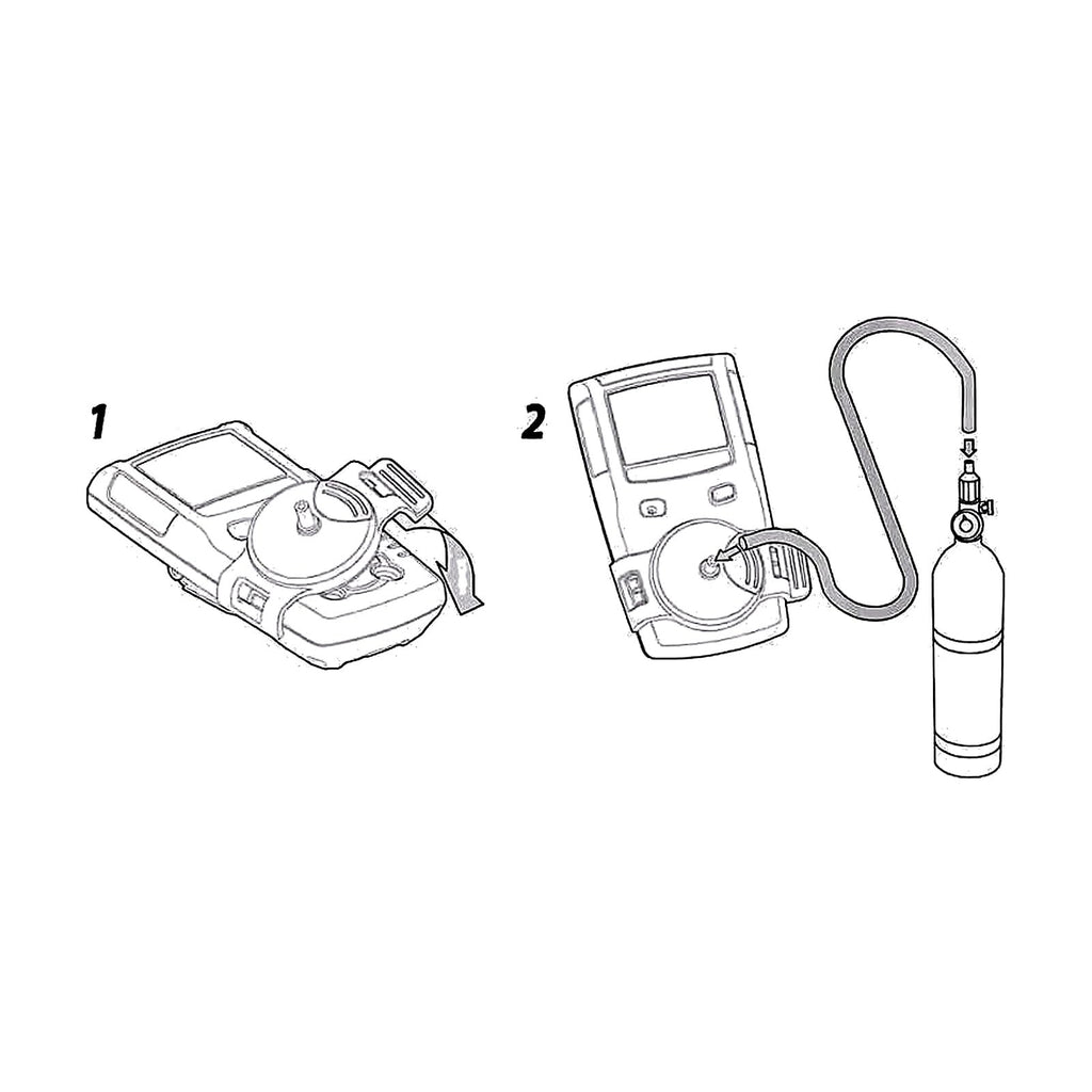 Calibration Cap and Hose Assembly for GasAlert MicroClip XT/XL (MCXL), Portable Multi-Gas Detector Calibration Adapter, 1 Set