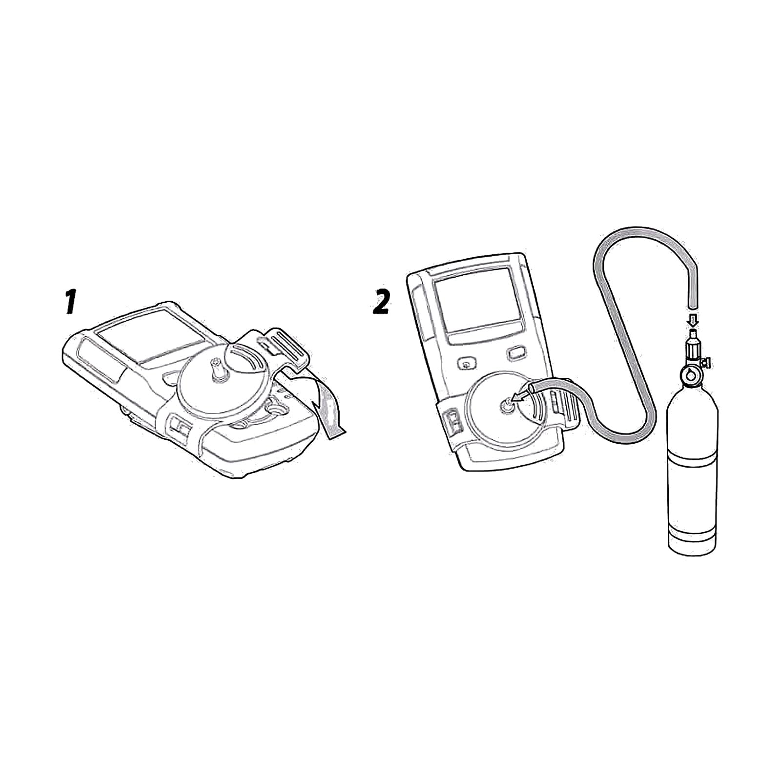 Calibration Cap and Hose Assembly for GasAlert MicroClip XT/XL (MCXL), Portable Multi-Gas Detector Calibration Adapter, 1 Set