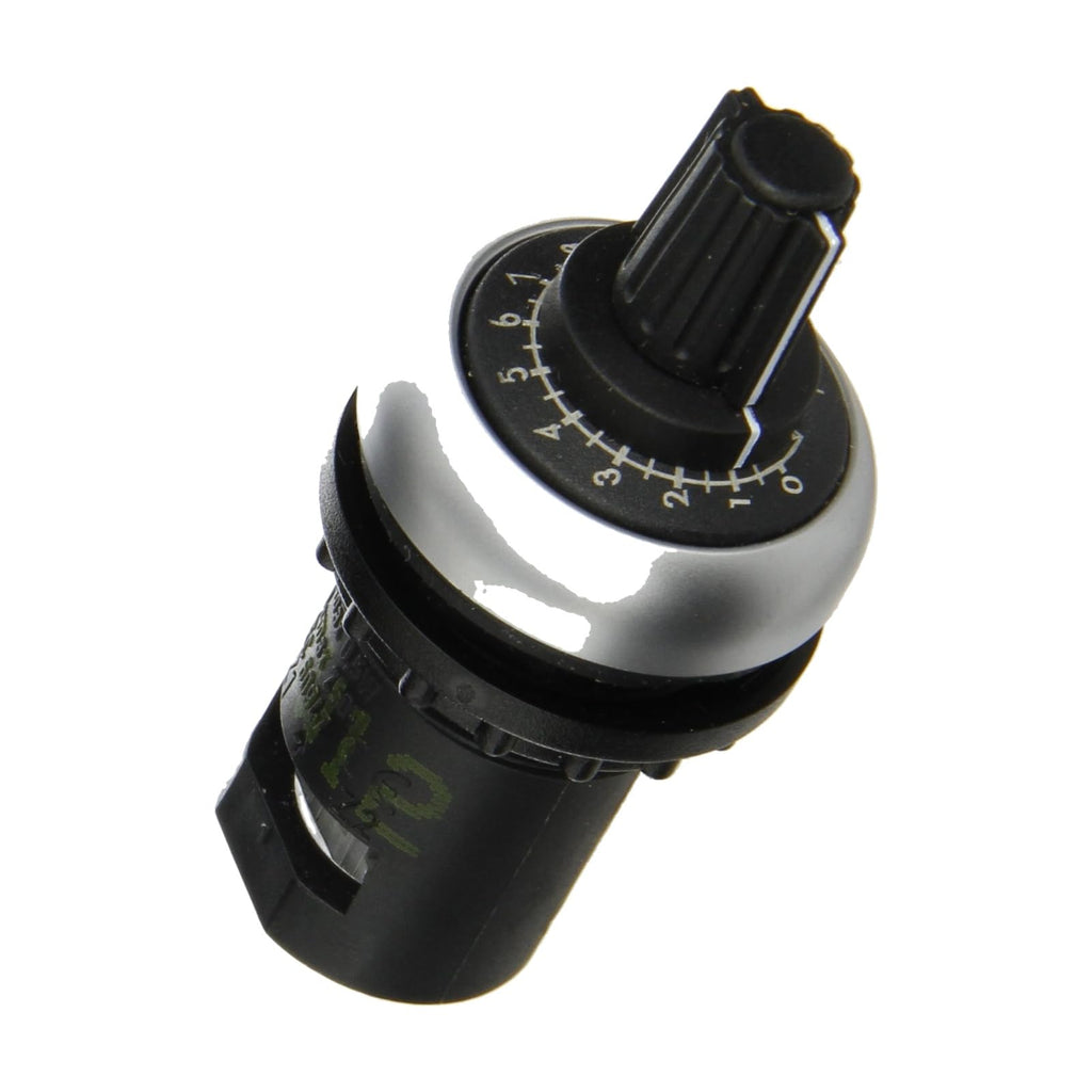 M22-R1K 1 kOhm panel-mount potentiometer with silver bezel