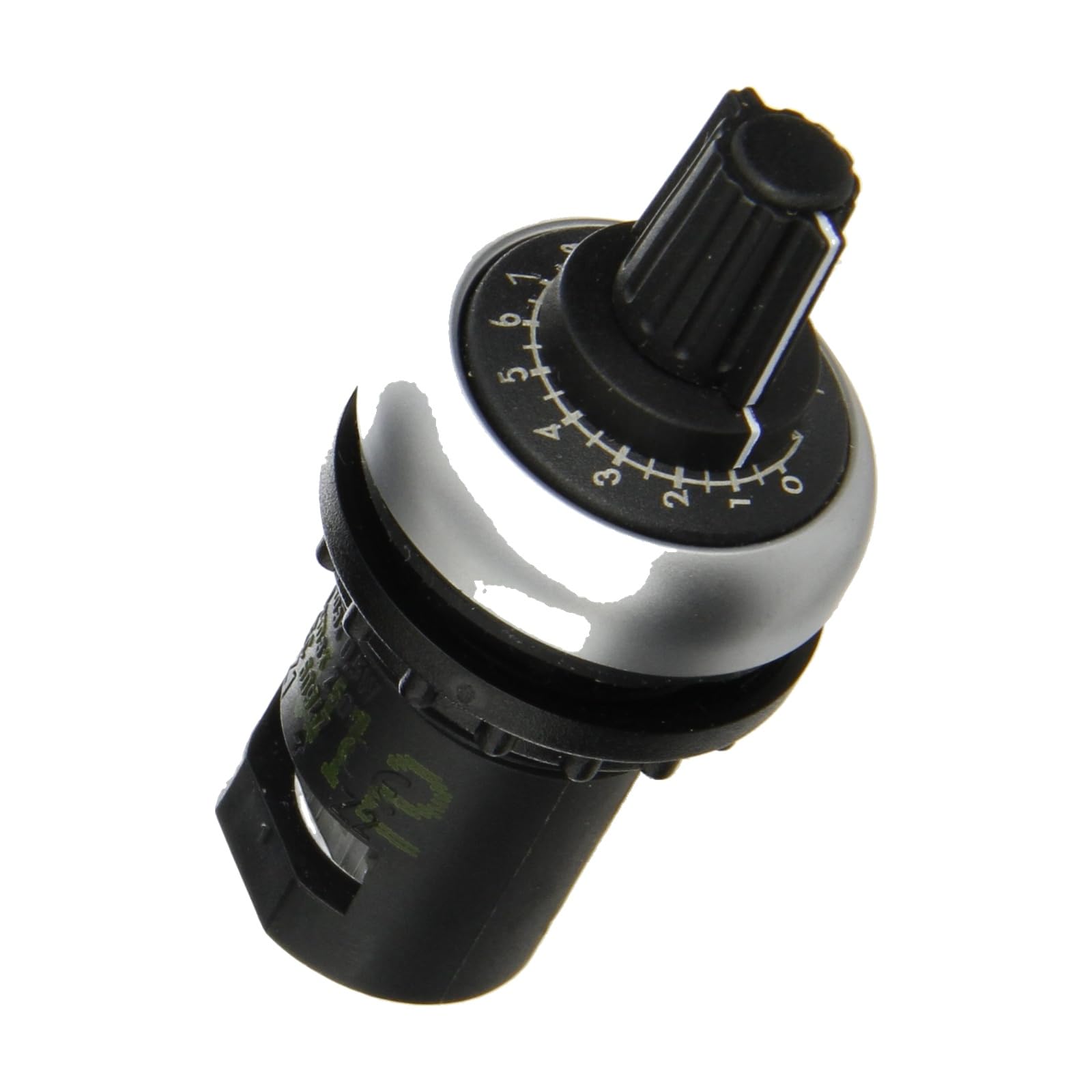 M22-R1K 22 mm Potentiometer, 1 Ohm Resistance, Silver Bezel