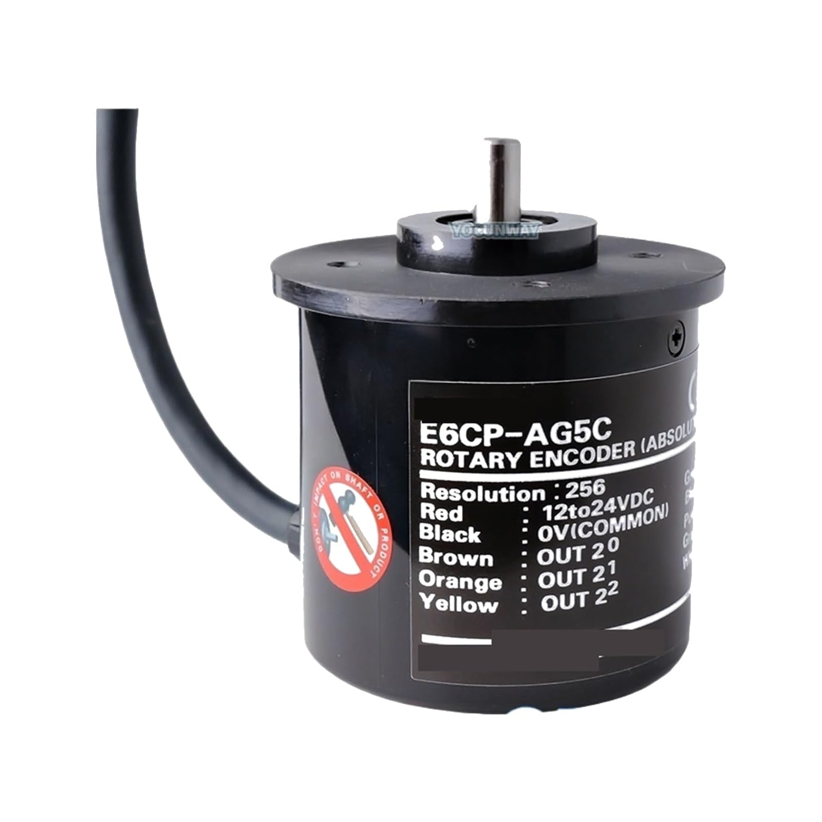 E6CP-AG5C Absolute Rotary Encoder, 256 P/R (6 mm Flatted Shaft)
