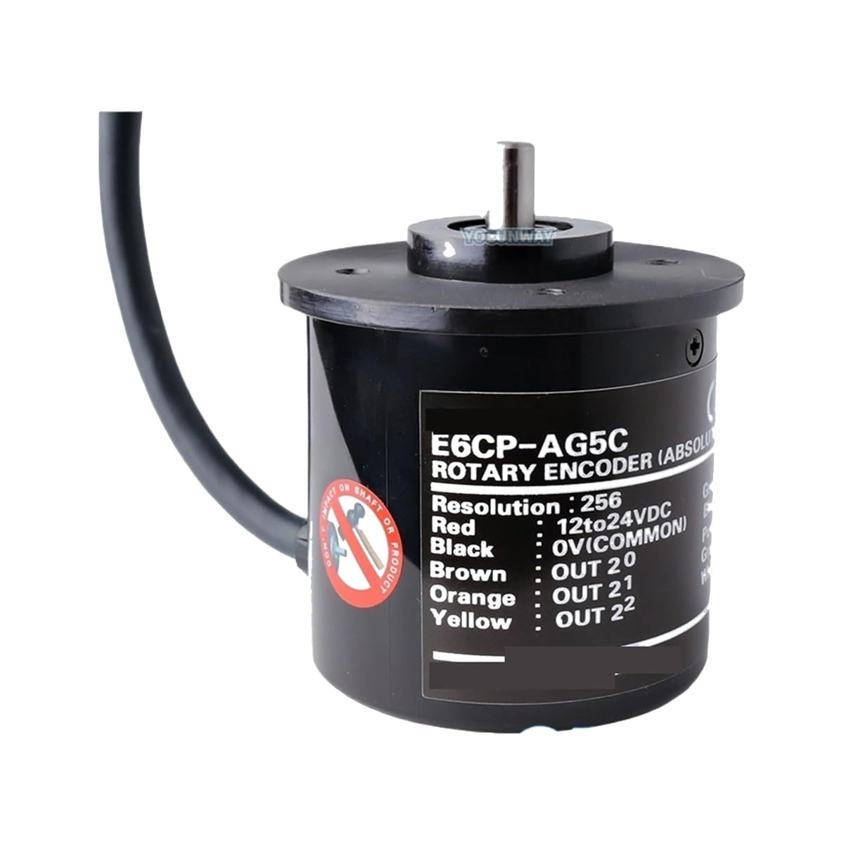 E6CP-AG5C-C Absolute Rotary Encoder, 256 P/R Gray-Code, 6 mm Solid Shaft