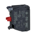 ZBE102 Harmony XB4 Single Contact Block for Industrial Machines and Manufacturing, Screw Clamp Terminal, 1NC, Silver Alloy, P