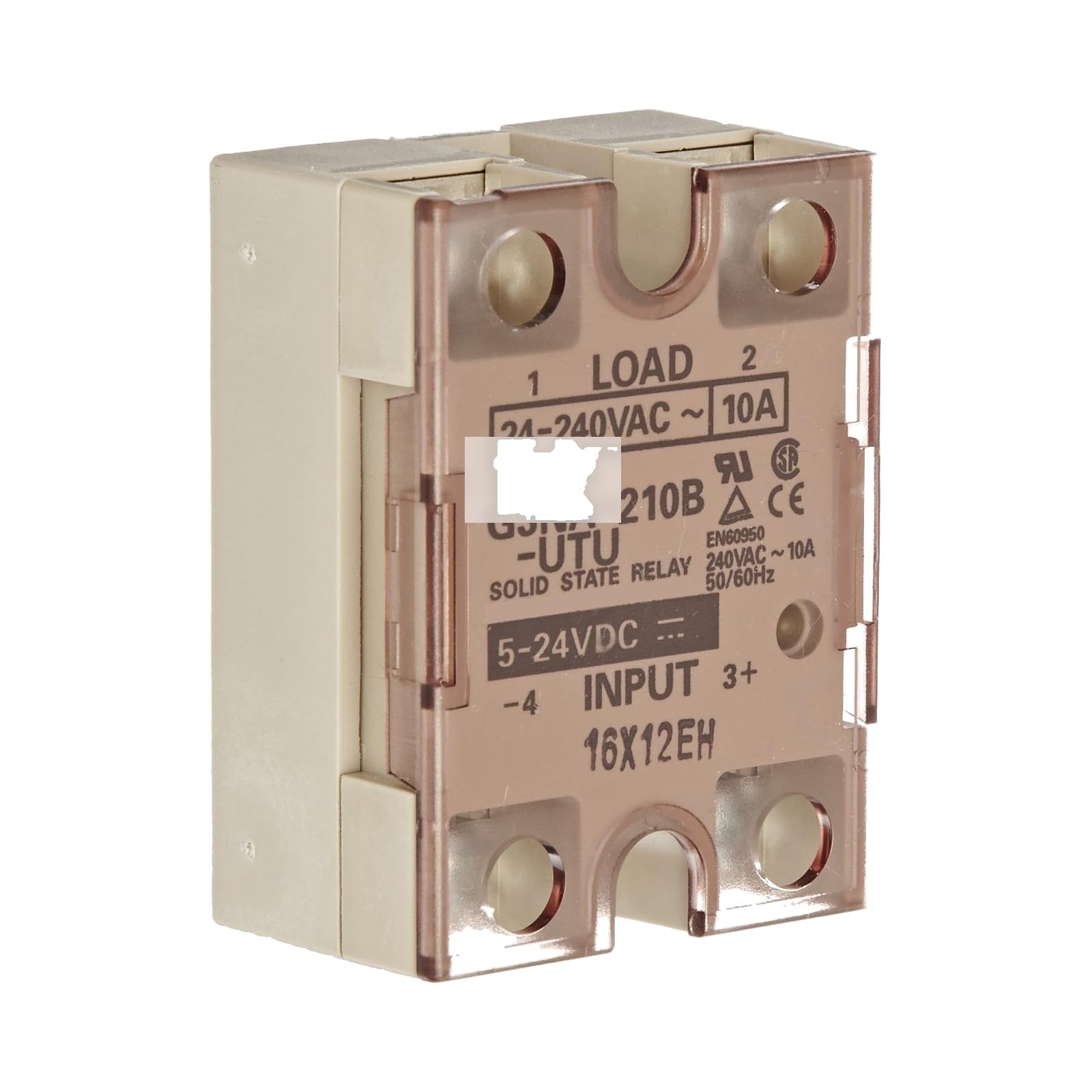 G3NA-210B-UTU Solid State Relay, 10A, 24-240VAC Load, 5-24VDC Input, 1 Piece