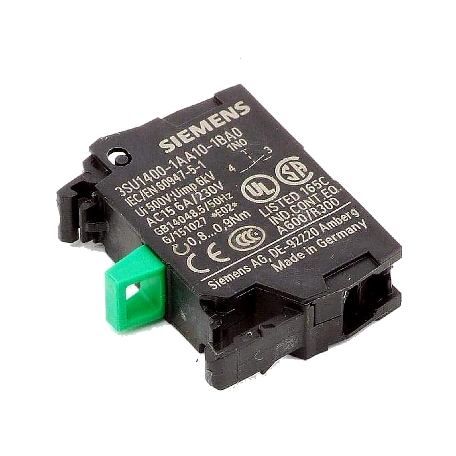 3SU1400-1AA10-1BA0 Contact Block, Pack of 3