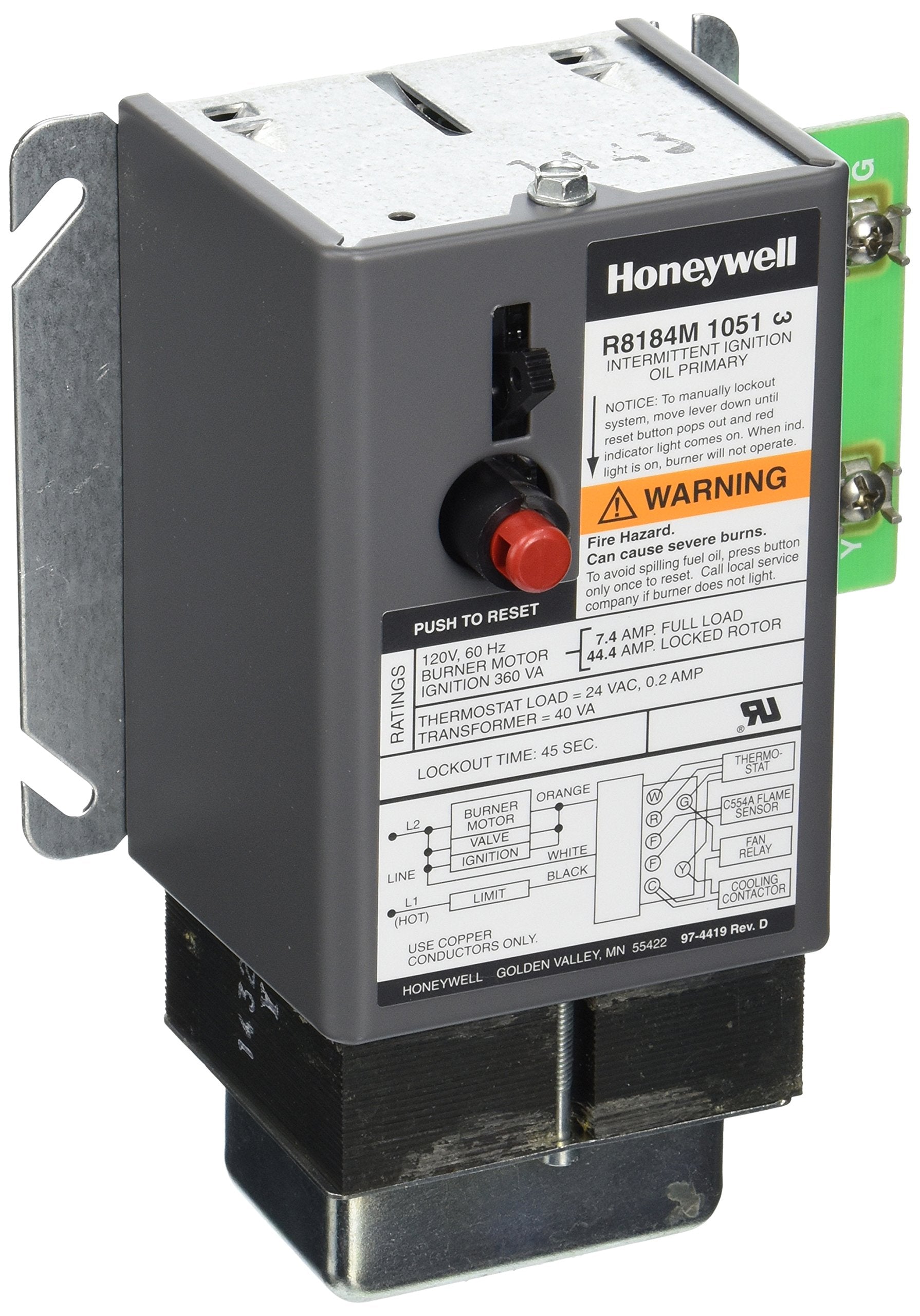 R8184M1051 Relay Oil Burner Control 45 Sec
