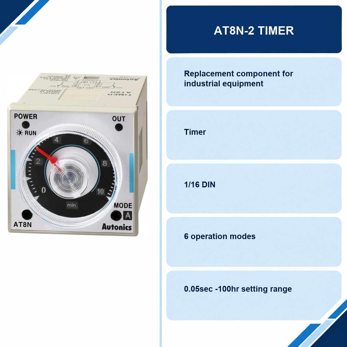 AT8N-2 Timer specifications and delivery information
