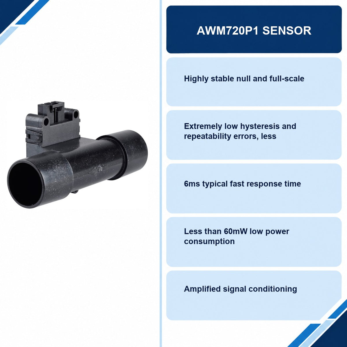 AWM720P1 Sensor specifications and delivery information