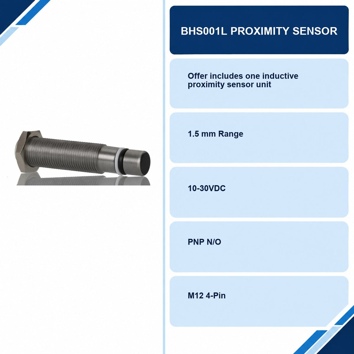 BHS001L Proximity Sensor specifications and delivery information