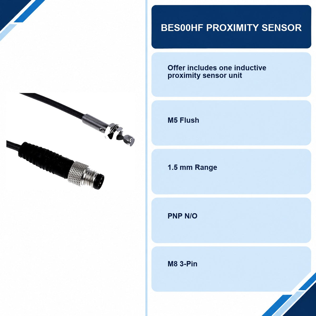 BES00HF Proximity Sensor specifications and delivery information