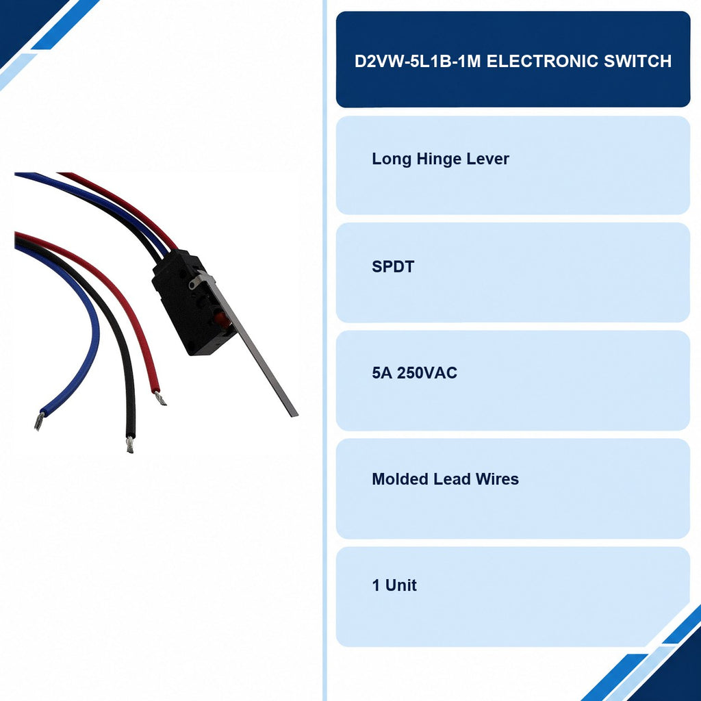 D2VW-5L1B-1M Electronic Switch specifications and delivery information