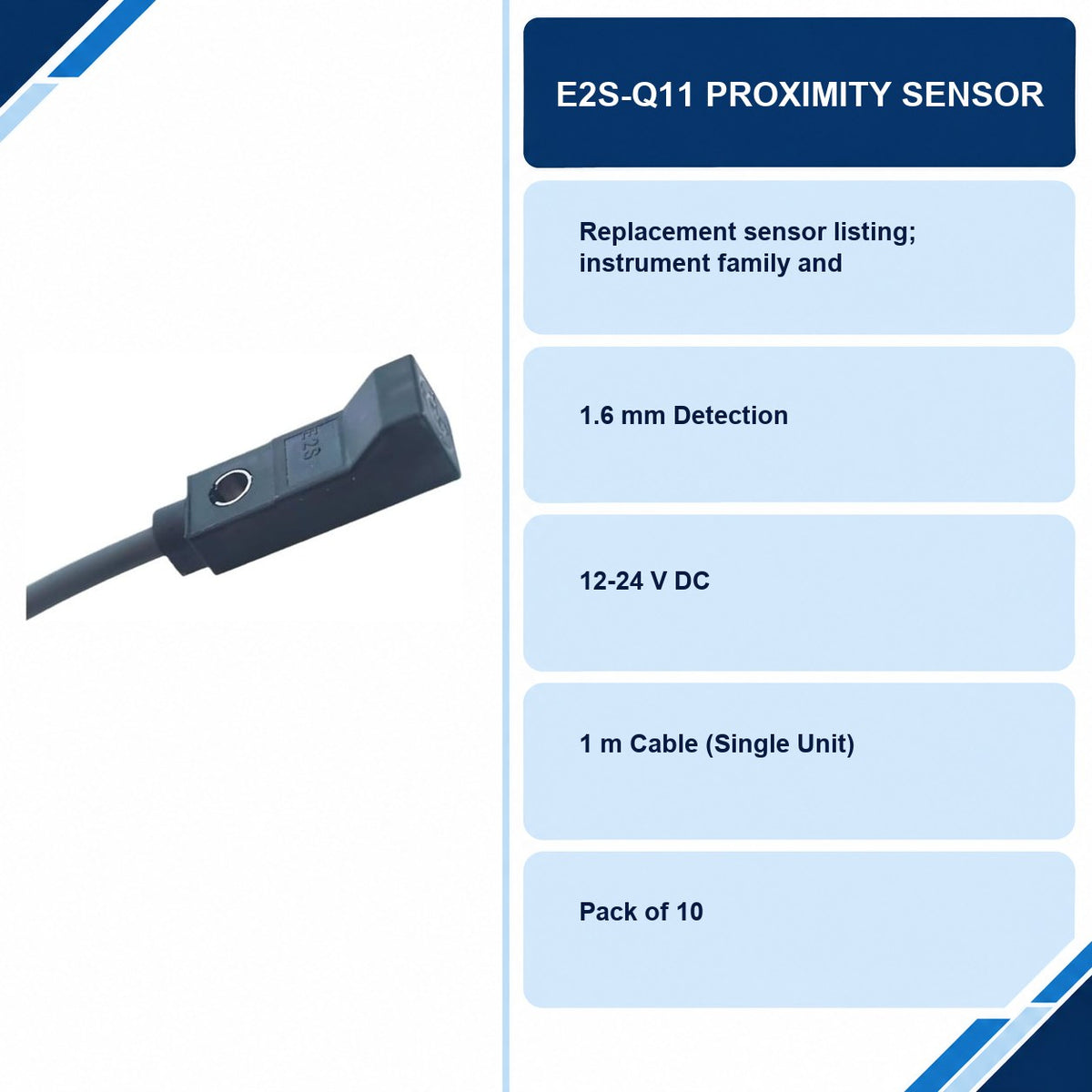 E2S-Q11 Proximity Sensor specifications and delivery information